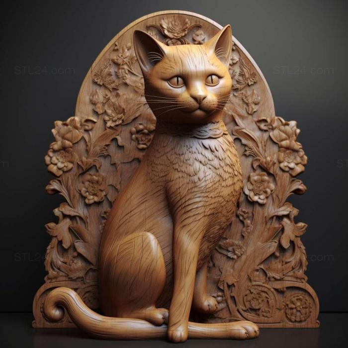 Nature and animals (st Thai cat 3, NATURE_5931) 3D models for cnc